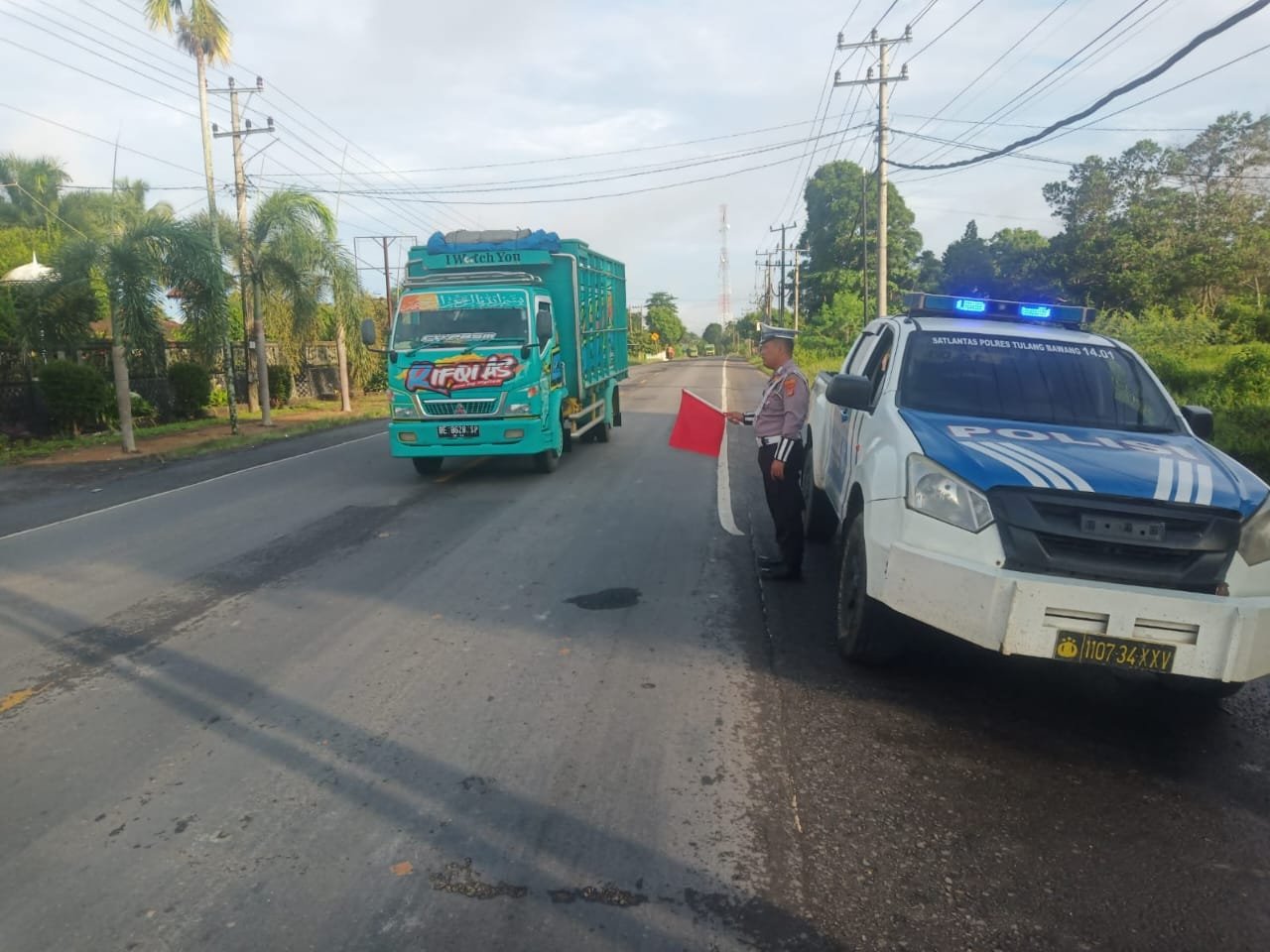 Satlantas Polres Tulang Bawang Optimalkan Kegiatan Strong Point di 11 Lokasi, Berikut Rinciannya